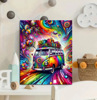 Preview: Diamond Painting Hippie Bus 